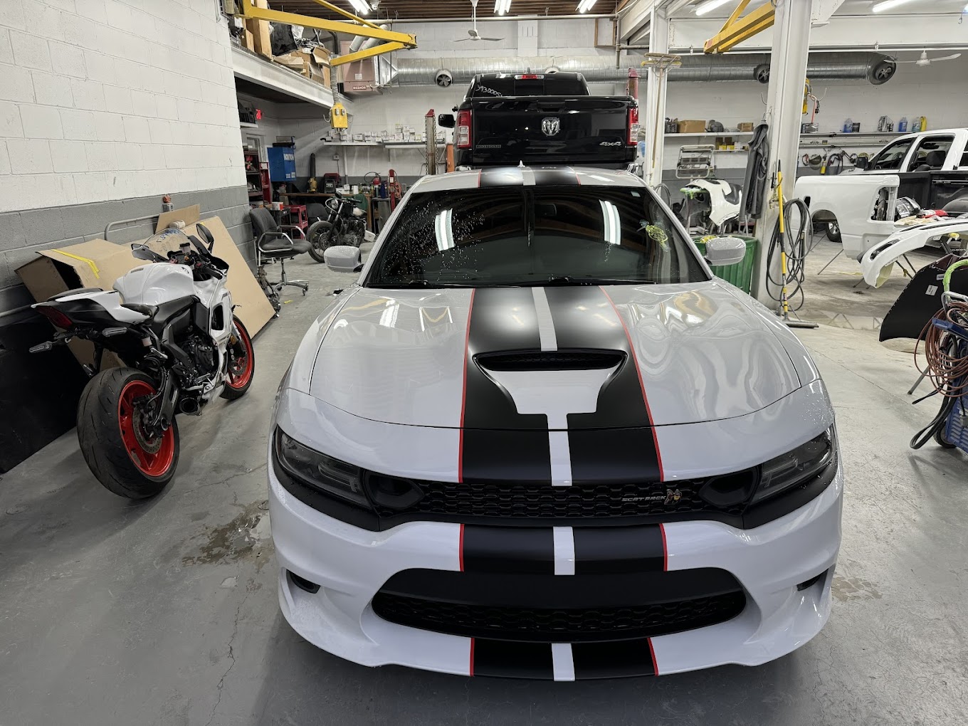 Auto body repair work